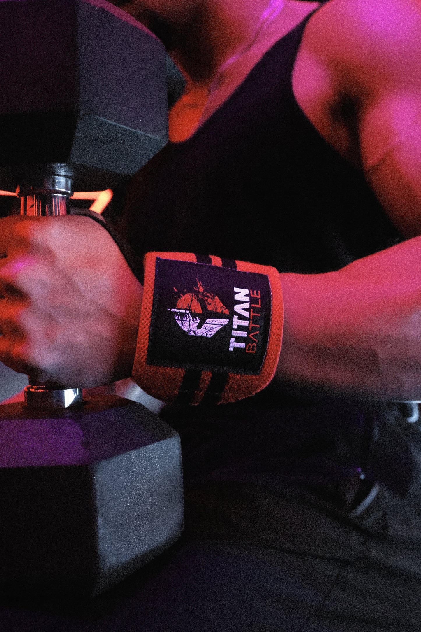 Titan Wrist Wraps – Red & Black